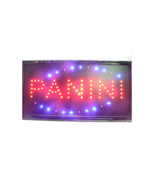 Insegna Luminosa A Led Con Scritta Panini 47,5 X 25 X 2 Cm 220v + Ganci         