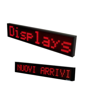 Insegna Luminosa A Led Scritta Personalizzata Scorrevole Luce Rossa 100 X 20 Cm         