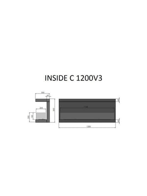 FALA 900/160 - Inserto A Bioetanolo con vetri protettivi Bruciatore da Incasso Con Contenitore Di Sicurezza