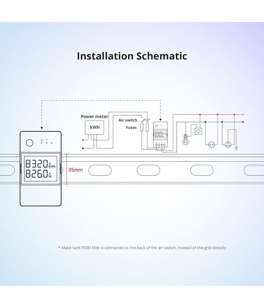 Interruttore Intelligente à©lite 16a Wifi Misura Consumo Elettrico Sonoff Powr316d         