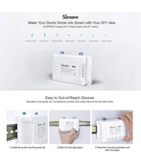 Interruttore Intelligente Sonoff 4chr3 Wi-fi Smart Switch A 4 Canali Alexa Google         