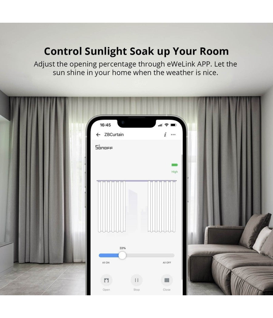 Interruttore Motore Per Tende Zigbee Automazione Domotica Smart Sonoff Zbcurtain         