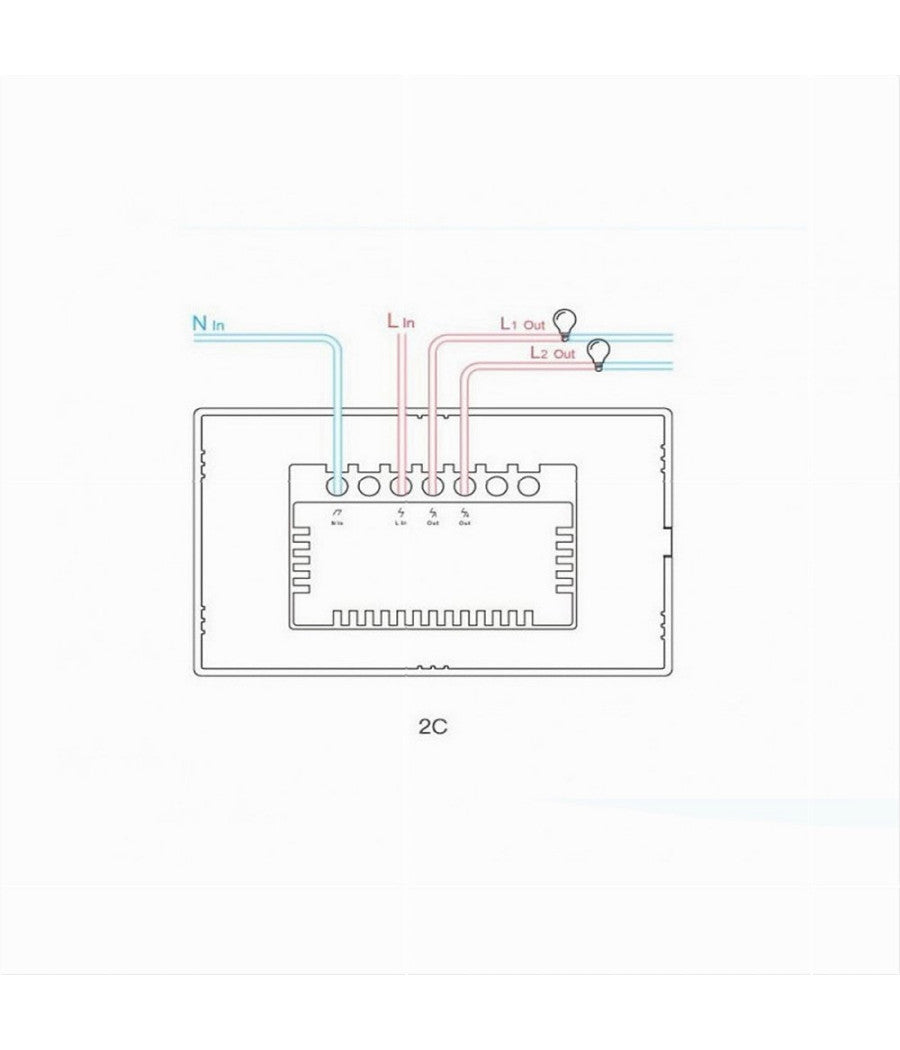 Interruttore Sonoff Smart 2 Canale Controller Wifi Placca Touch Domotica T2us2c         