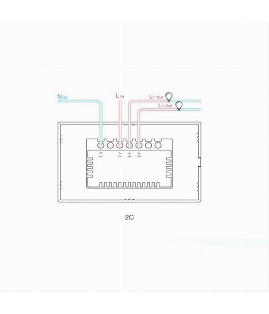 Interruttore Sonoff Smart 2 Canale Controller Wireless Placca Touch Domotica T3us2c         