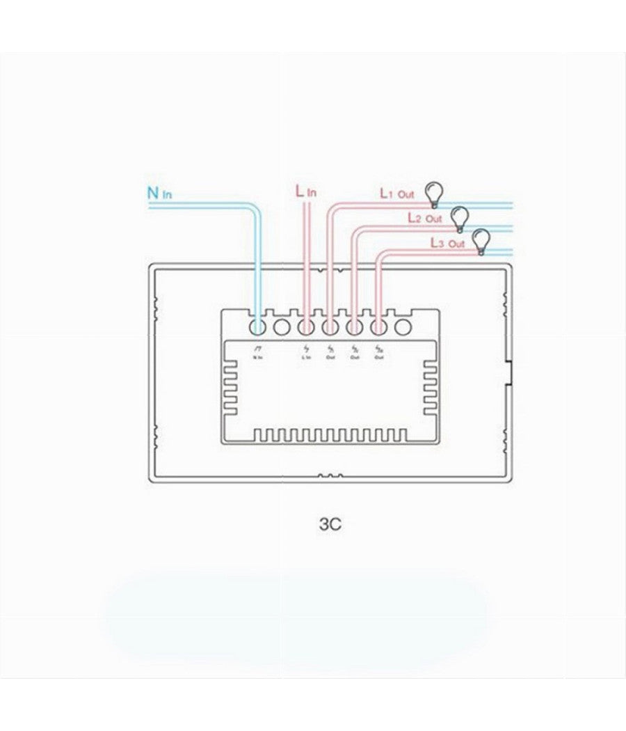 Interruttore Sonoff Smart 3 Canale Controller Wifi Placca Touch Domotica T2us3c         