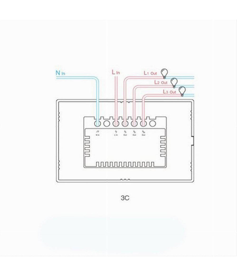 Interruttore Sonoff Smart 3 Canale Controller Wireless Placca Touch Domotica T3us3c         