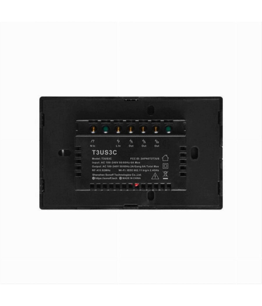 Interruttore Sonoff Smart 3 Canale Controller Wireless Placca Touch Domotica T3us3c         