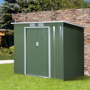 CASA CASETTA BOX PORTA ATTREZZI GIARDINO PORTE SCORREVOLI ACCIAIO 213×173×130cm