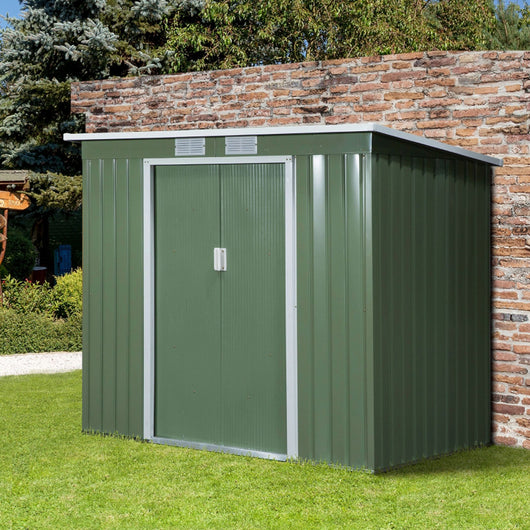 CASA CASETTA BOX PORTA ATTREZZI GIARDINO PORTE SCORREVOLI ACCIAIO 213×173×130cm