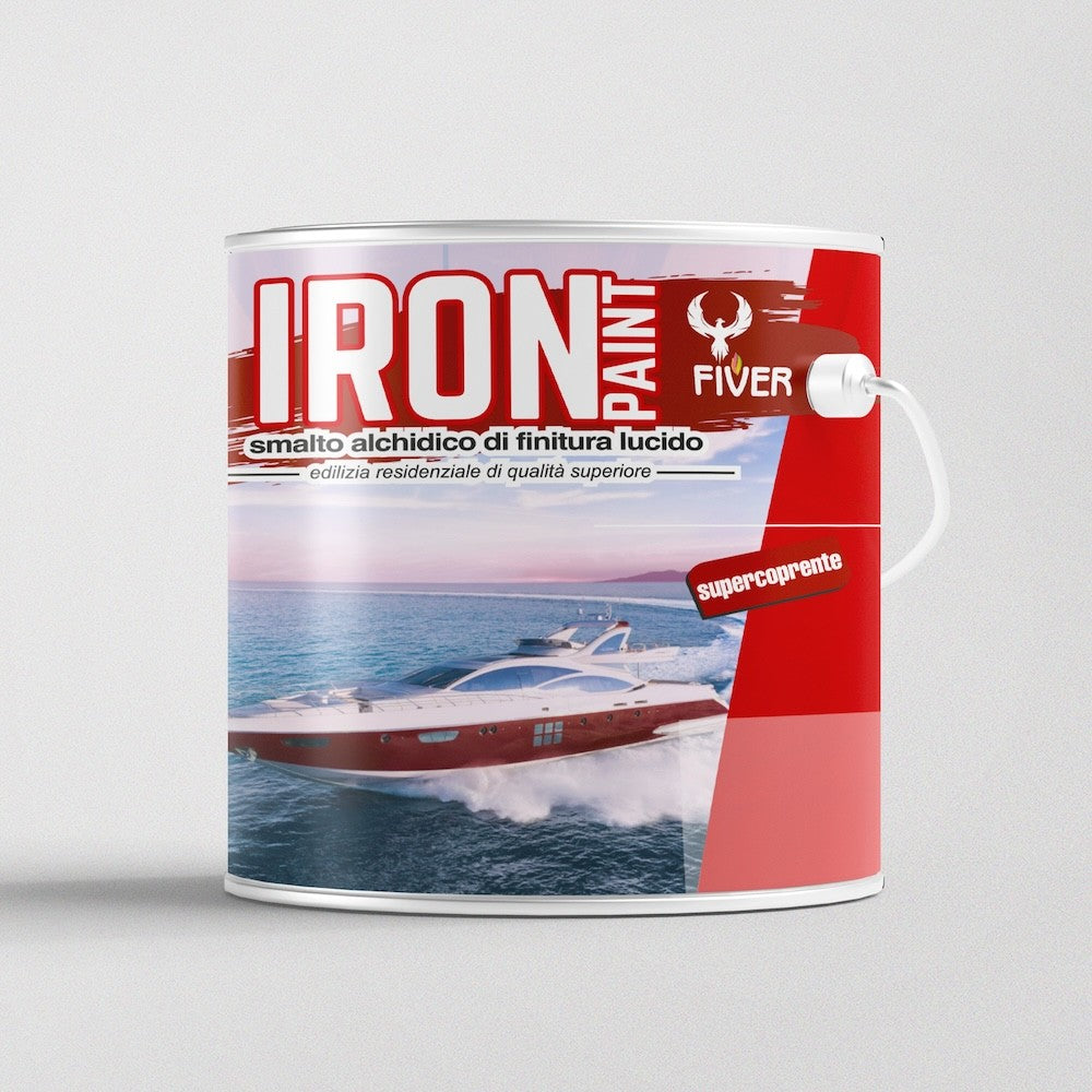 Smalto per Legno Ferro e Plastica Iron - Iron Rosso vivo - Litri 2 -5