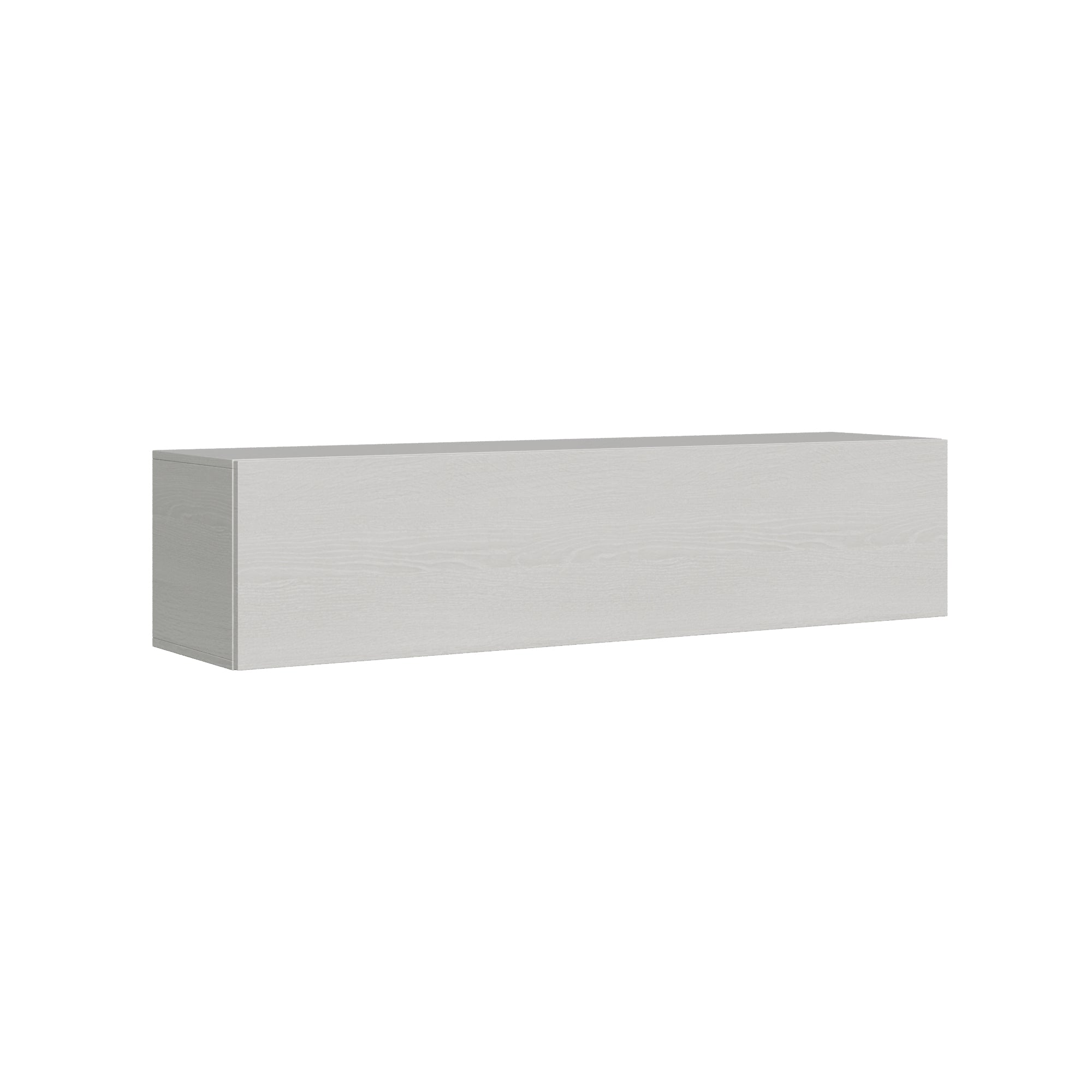 Mobile Pensile TV con Anta a Ribalta e Foro Passacavi 173,6x40x39,5 cm Bianco Frassino