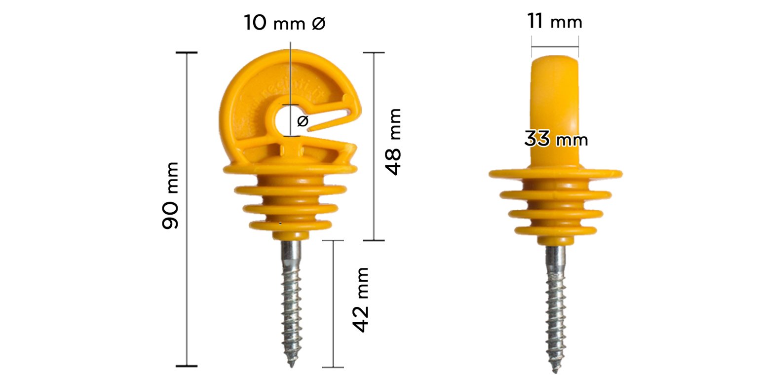 Kit completo recinto elettrico con 1 x Elettrificatore 220V + 1 x Filo 1000 MT 6 Mm² + 200pz isolatori per pali legno