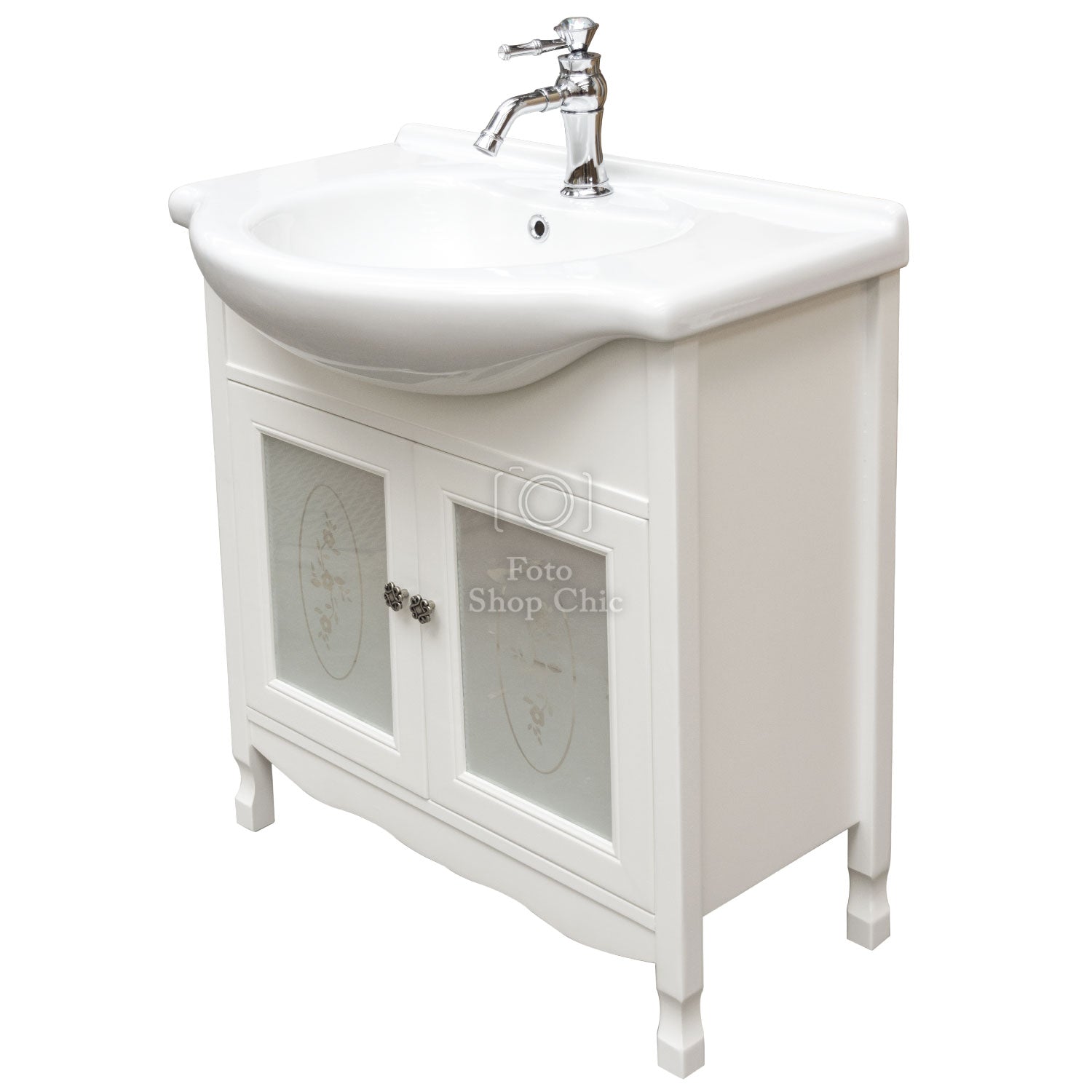 Mobile bagno lavabo shabby per piccoli spazi - 65 cm