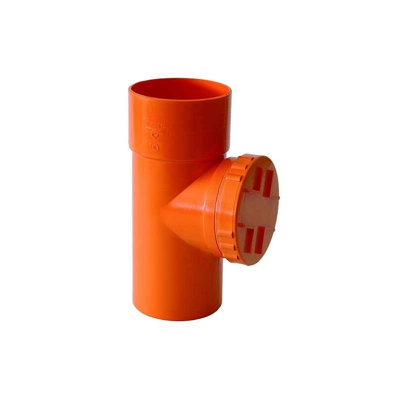 Ispezione lineare in pvc : Colore - Arancio, Diametro - 160 (con tappo Ø160)