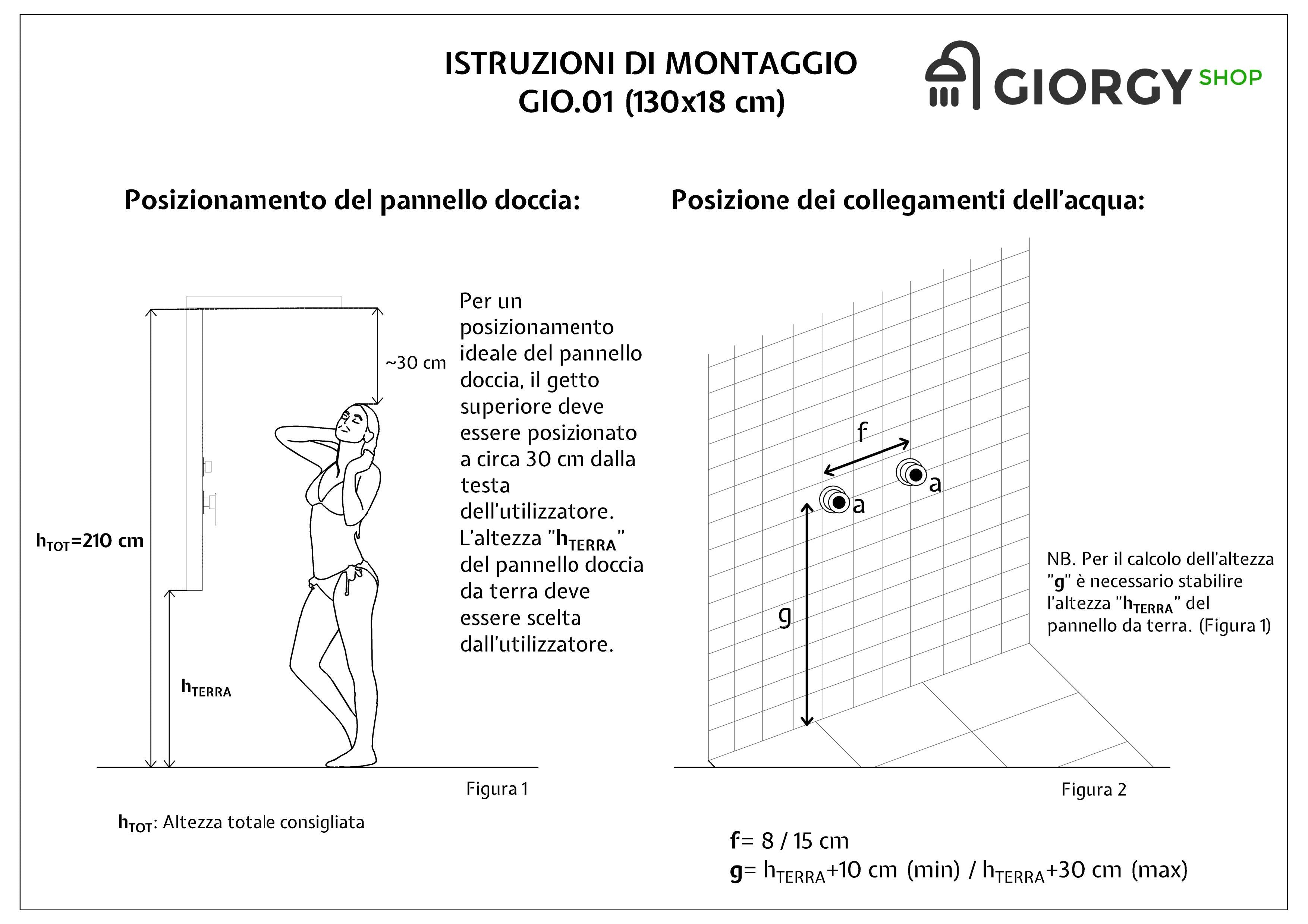 Colonna Doccia Idromassaggio A Tre Vie In Acciaio Lucido