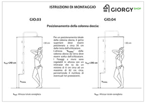 Colonna Doccia A Ponte Con Soffione Cervicale Circolare