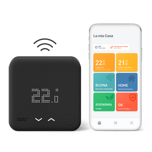 TADO° termostato kit di base V3+ Termostato Intelligente Wireless Compatibile con Alexa e Google Assistant Nero 