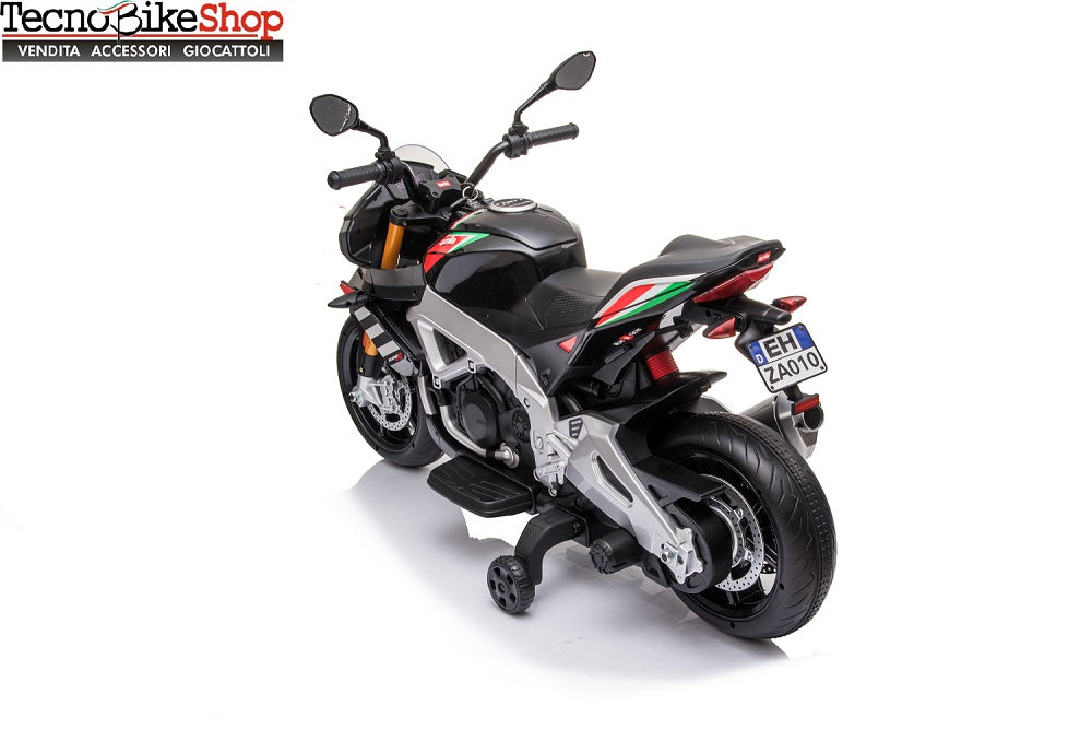 Moto Elettrica per Bambini Aprilia Racing Tuono 12V Ruote in EVA-Tricolore Italy