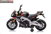 Moto Elettrica per Bambini Aprilia Racing Tuono 12V Ruote in EVA-Tricolore Italy