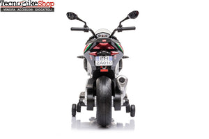 Moto Elettrica per Bambini Aprilia Racing Tuono 12V Ruote in EVA-Tricolore Italy