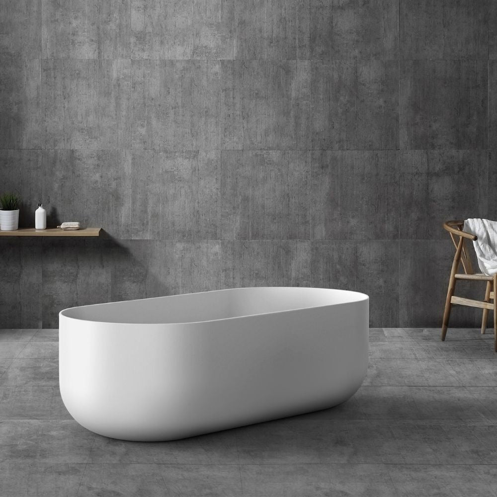 Vasca da bagno free standing martha artificial stone bianco opaco matt *** confezione 1