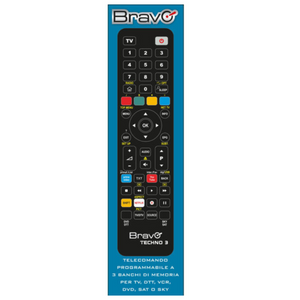 Telecomando universale bravo techno 3 per tv colore nero