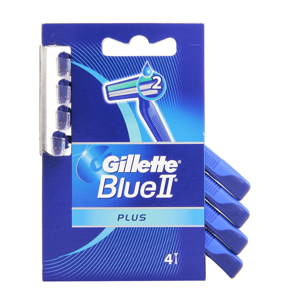 Rasoio usa e getta gillette blue ii plus confezione da 4 rasoi