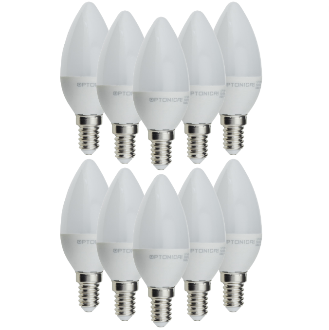 Lampadina led candela e14 6watt resa 40watt risparmio energetico 4500k pezzi 10