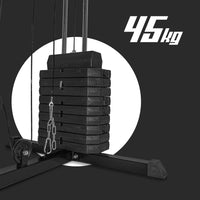 JAB - Stazione da fitness multifunzionale con blocco pesi da 45kg, barra trazioni superiore ed inferiore, pressa toracica e stazione a farfalla. Peso max utente 120kg.