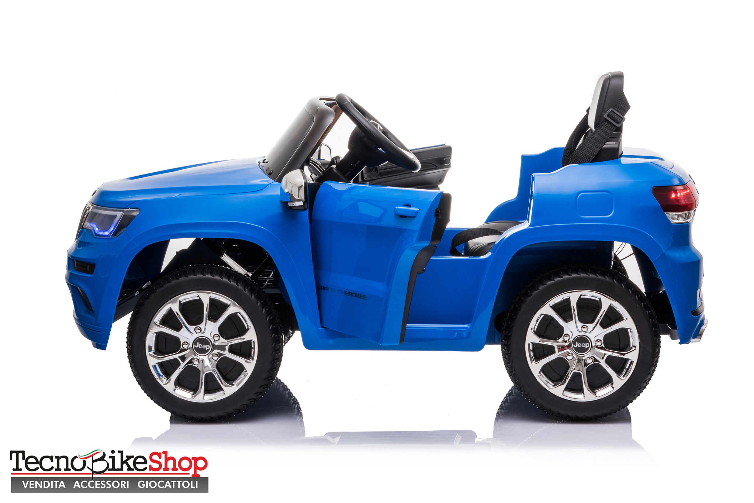 Auto Macchina Elettrica per Bambini JEEP GRAND CHperOKEE 12V colore Blu