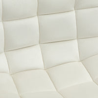 Set 2 Sgabelli da Bar 45x47x88 cm in Metallo e Velluto Crema