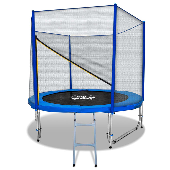 Trampolino Elastico 250Cm (8Ft) Con Rete E Scala Con Certificato Tuv/Gs