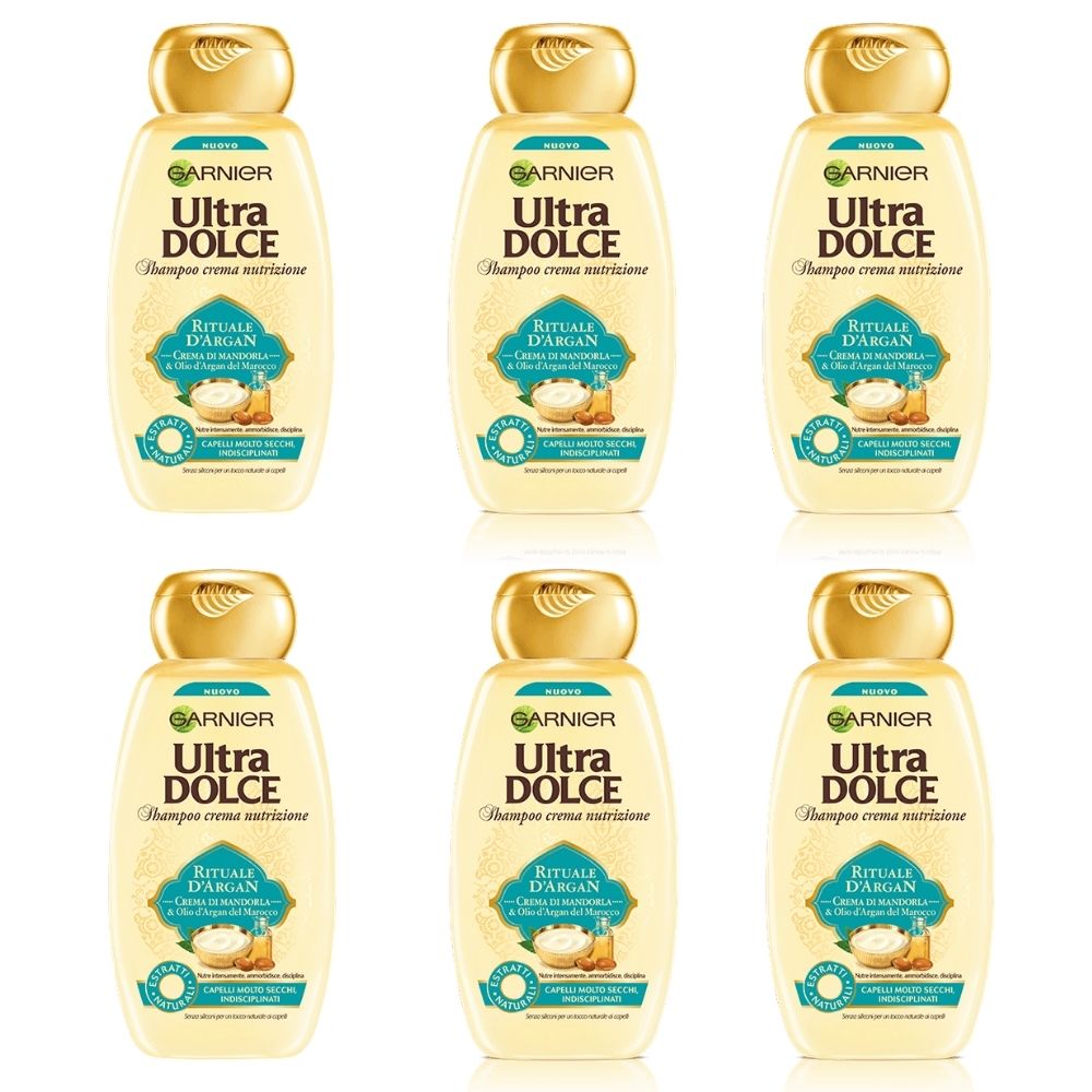 Shampoo garnier ultra dolce rituale d'argan 6 confezioni da 300 ml