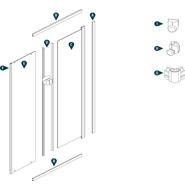 Ogomondo box cabina doccia angolare corner due ante scorrevoli cristallo temprato trasparente *** misure 66.5-69.5x66...