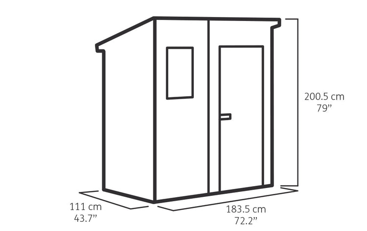 Casetta da Giardino Porta Attrezzi 183,5x111x200,5 cmin Resina Effetto LegnoKeter Manor Pent 6x4 Beige