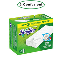 Swiffer panni di ricambio cattura polvere per scopa swiffer 3 confezioni da 20 panni