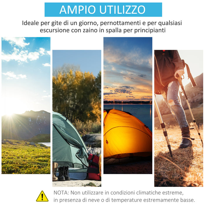 Tenda da Campeggio a Cupola con 2 Finestre e Design Pop-Up a Igloo 220x108x110 cm in Poliestere Blu