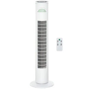 Ventilatore a Torre 45W a 3 Modalità e 3 Velocità con Timer da 10h Ø22 x 77A cm in ABS Bianco