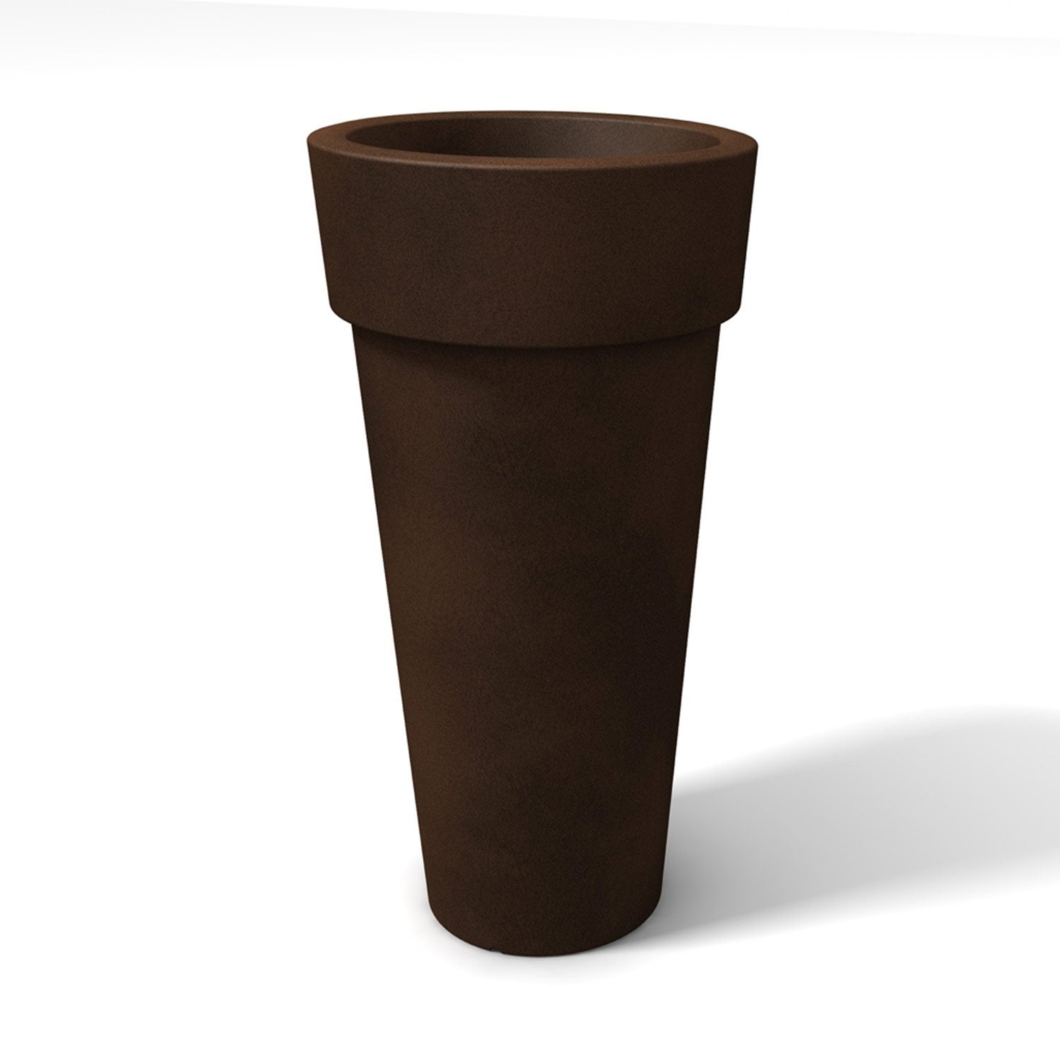 Vaso moderno in resina tondo H 70 bronzo modello Messapico