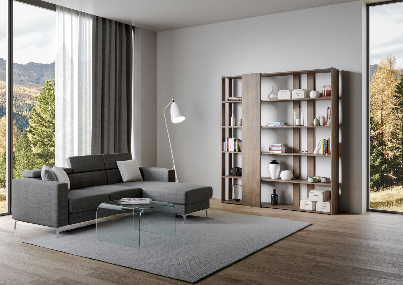 Libreria Moderna 5 Ripiani 178x36x204 cm in nobilitato Marrone