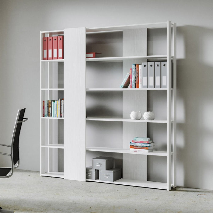 Libreria Moderna 5 Ripiani 178x36x204 cm in nobilitato Bianco