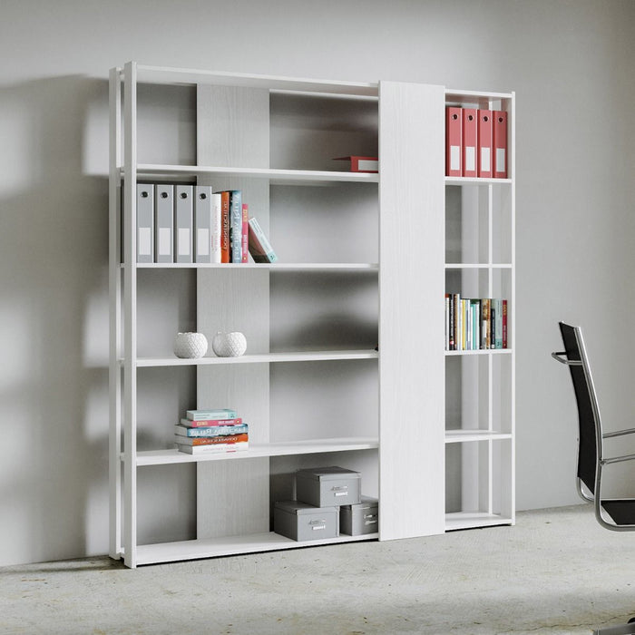 Libreria Moderna 5 Ripiani 178x36x204 cm in nobilitato Bianco