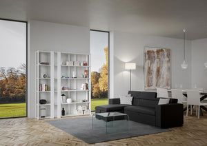 Libreria Moderna 5 Ripiani 178x36x204 cm in nobilitato Bianco