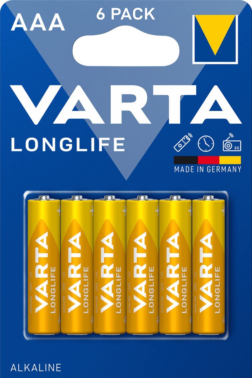 Varta batteria longlife ministilo aaa alcalina blister 6 pezzi