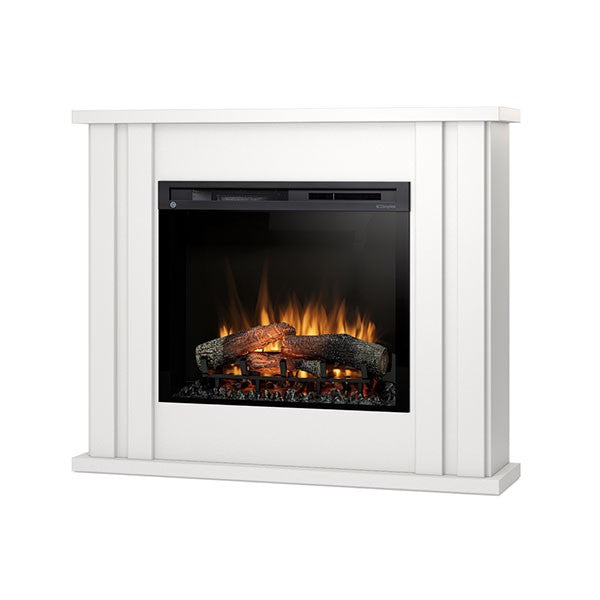 Caminetto elettrico a libera installazione a LED Mod. KELSO - 28" colore Bianco opaco - 118 x 98 x 28