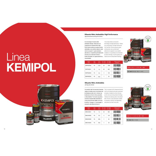 Kemipol 5lt diluente nitro antinebbia per diluizione vernici - pulizia - sgrassatura