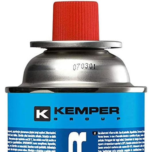 Kemper bomboletta gas 227gr / 380ml con valvola di sicurezza per lume riscaldatori cucine fornelli