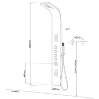 Colonna doccia 004 termostatica acciaio inox 4 funzioni getto a cascata 2 bocchette idro lombari l20xp44xh165 *** fin...