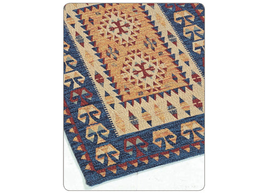 Tappeto Da Camera E Salotto Disegno Kilim - 85x150 cm - Blu