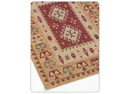 Tappeto Da Camera E Salotto Disegno Kilim - 65x110 cm(Set 2 tappeti) - Giallo